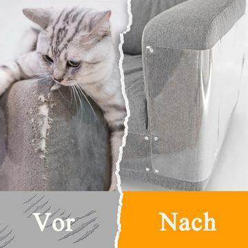 Coonoor Kratzmatte Kratzfolie Katzen Selbstklebend, Katzen Kratzschutz Sofa Transparent, (10-tlg), für Möbel Couch Sofa Wand Tür Schutz