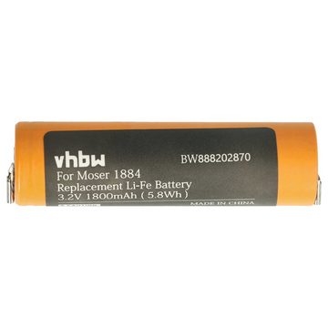 vhbw kompatibel mit Moser 1884 Li+Pro Akku Li-Ion 1800 mAh (3,2 V)