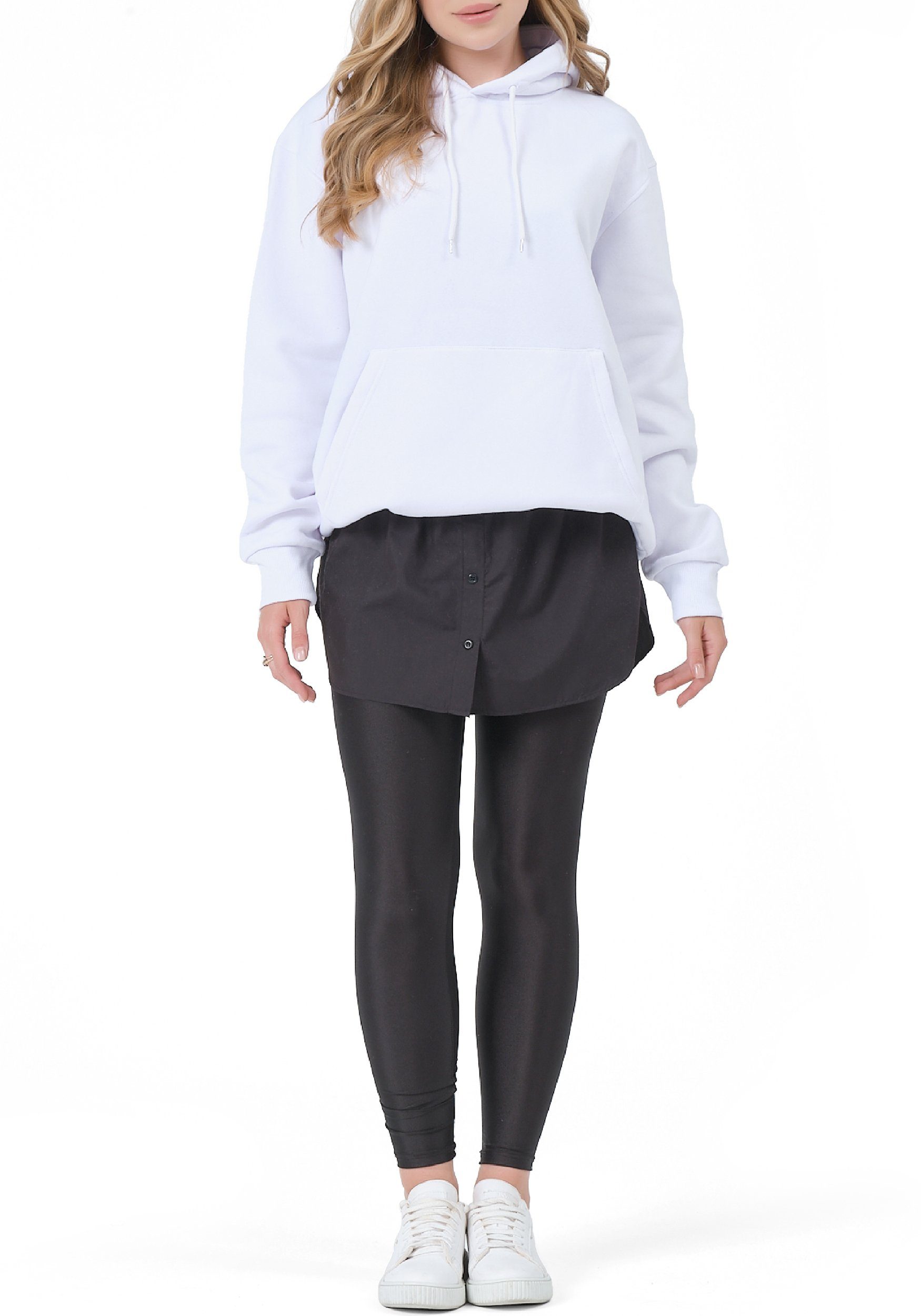 BLACKROCK Unterrock Damen Blusenrock Saum Verlängerung (2-tlg) mit Elastikbund, in Unifarbe mini Rock