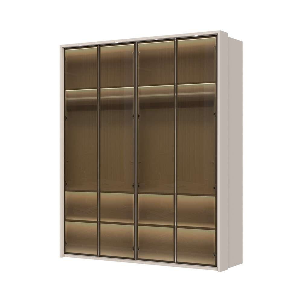 OTTO home Drehtürenschrank Opera Parsol-Glastüren, LED-Glasbodenbeleuchtung, mit und ohne Kranz Glastüren, UV-Lack, LED-Innenbeleuchtung, …