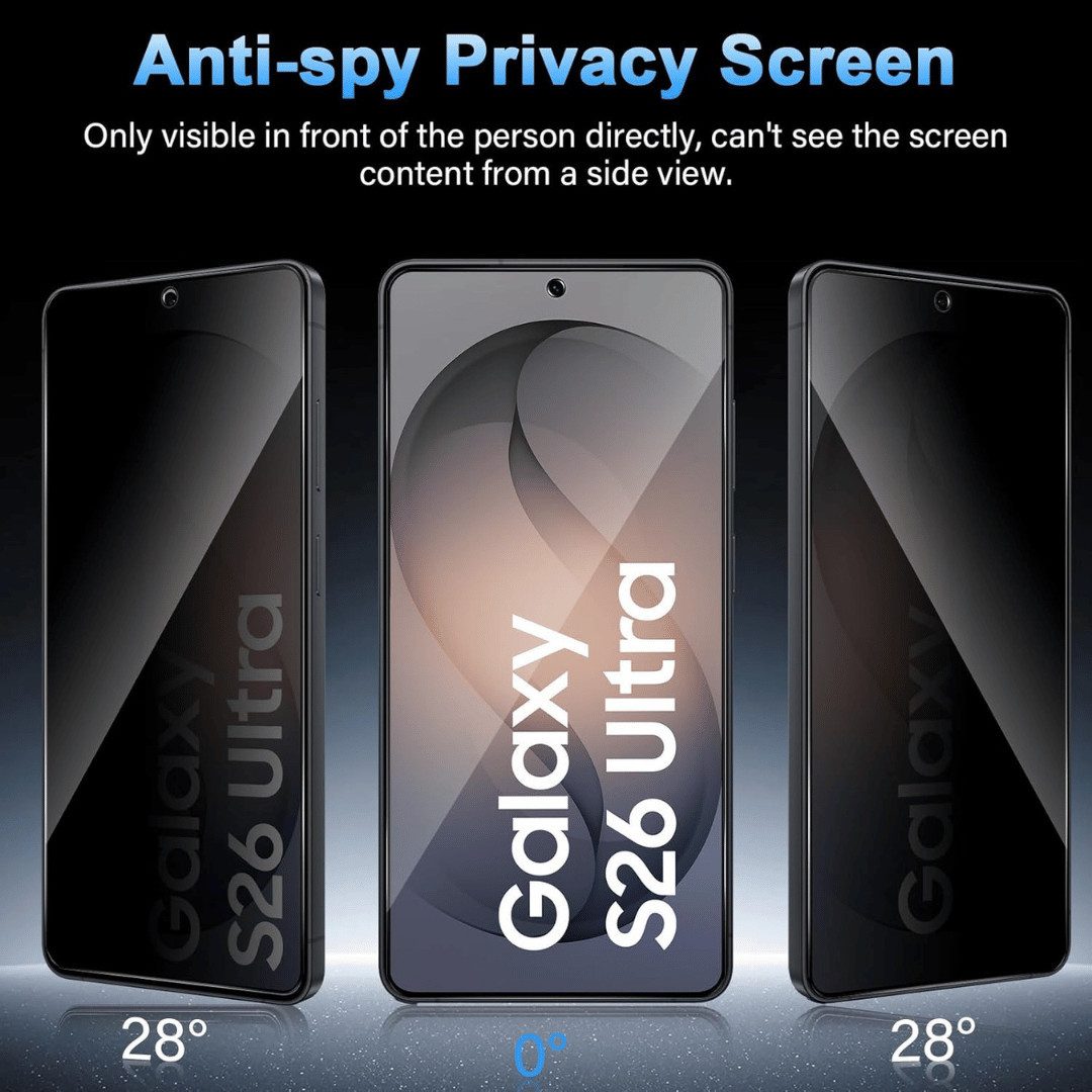 SmartUP Displayschutzglas 2X Schutzglas für Samsung Galaxy S26 Ultra Blickschutz Panzerfolie 9H für Samsung Galaxy S26 Ultra, 2 Stück, Anti-Spy, Blickschutz, Pr – Bild 5 von 5
