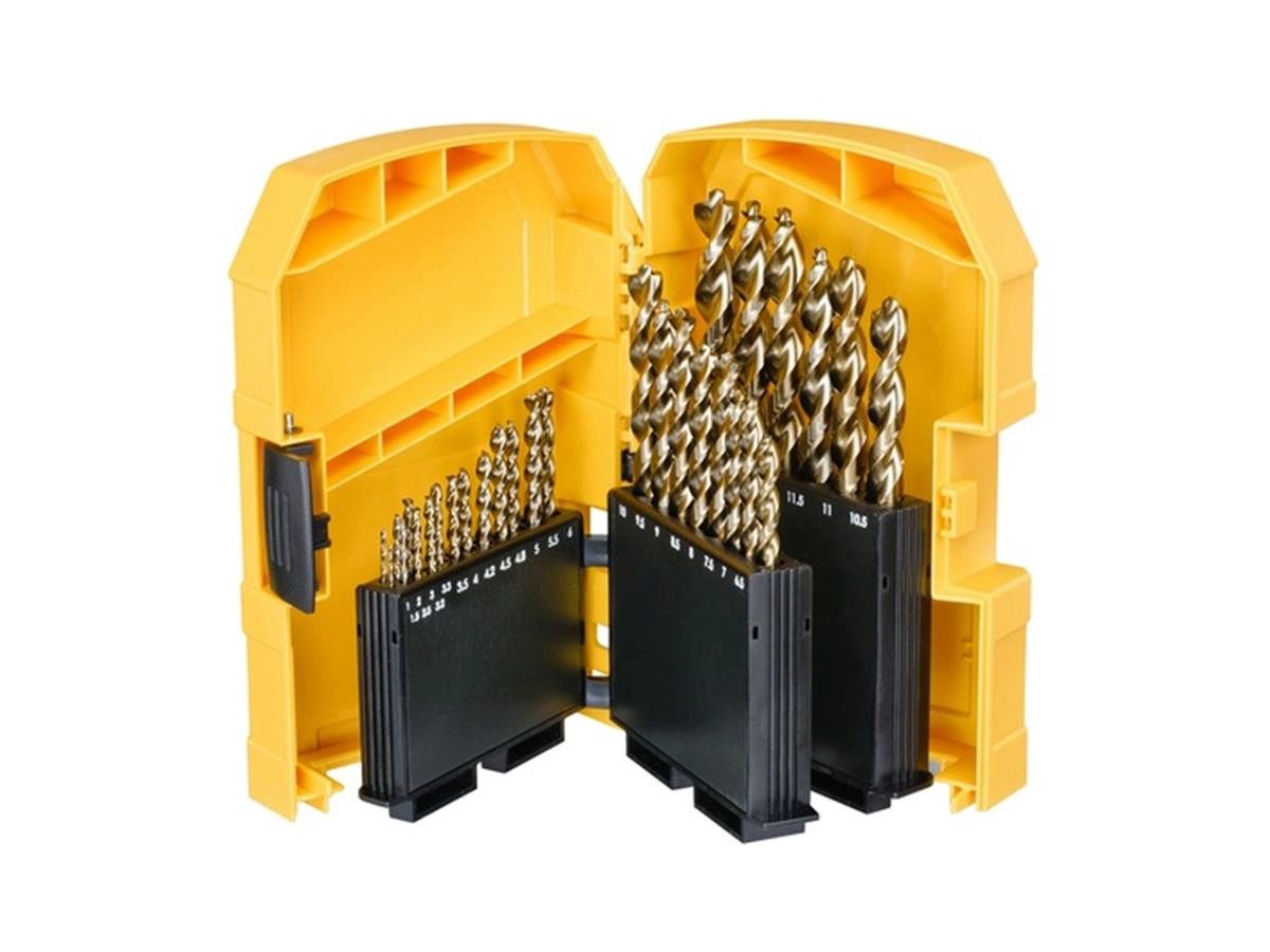 DeWalt Metallbohrer Indexkassette HSS-G, (Set), 23-teilig, inkl. Aufbewahrungsbox