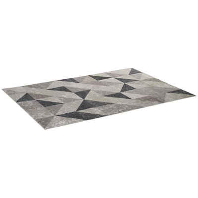 Teppich mit geometrischen Formen, Vliesbeschichtung, 230 cm x160 cm x 0,6 cm, HOMCOM, Höhe: 1.2 mm