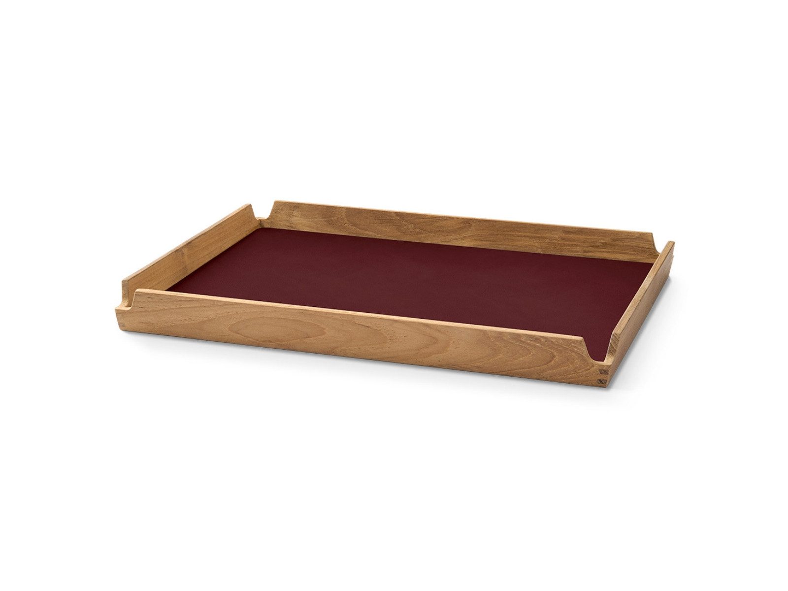 LIND DNA Dekotablett Nupo Tablett Teak Square M airy burgundy 36x28cm