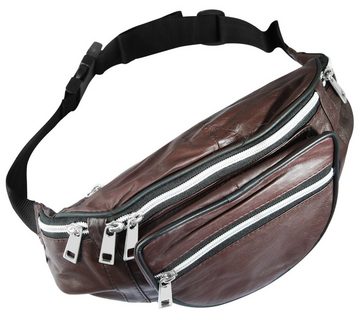 Steinmeister Bauchtasche Modir Unisex Hüfttasche Gürteltasche aus Echtleder (einzeln)