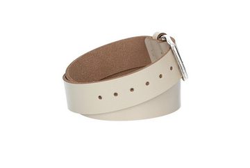 kiddybelts Ledergürtel Ledergürtel Kids 30mm in Beige mit Dornschließe in Silber (KB11-120) sehr weiches Vollrindleder