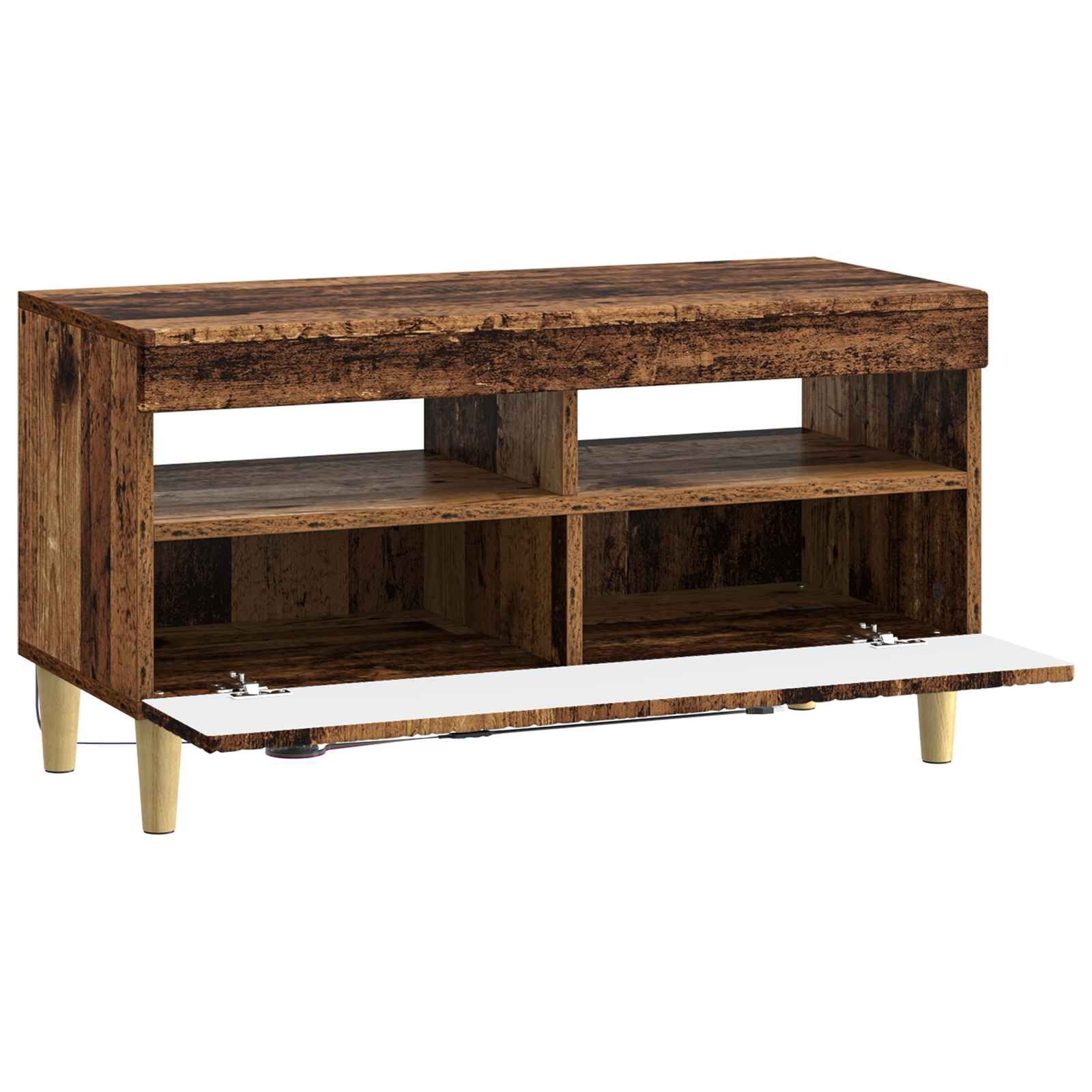 vidaXL TV-Schrank LED-TV-Schrank Altholz Holzwerkstoff