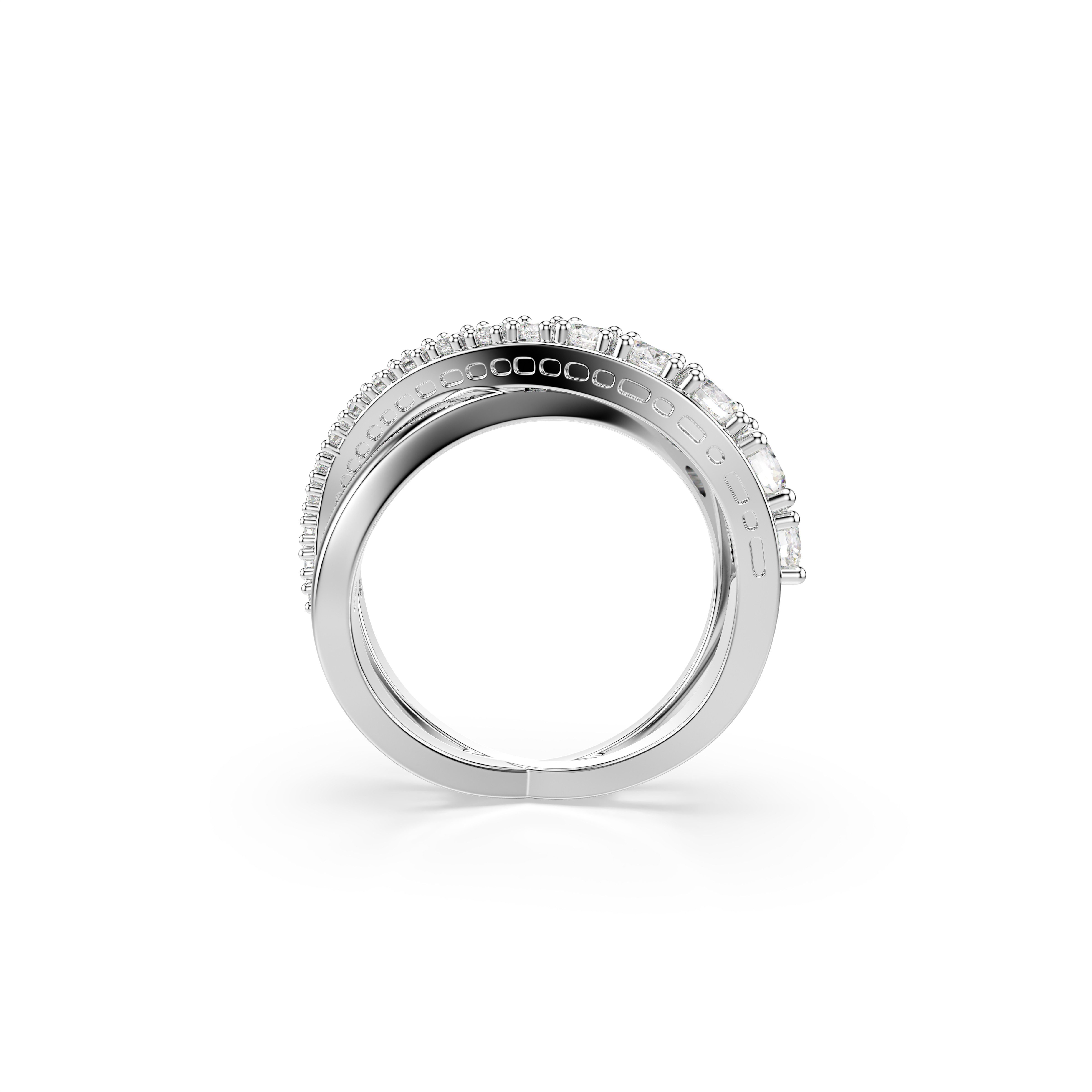 Swarovski Fingerring Schmuck Geschenk Hyperbola Ring, mit Swarovski® Kristall, Zirkonia (synth)
