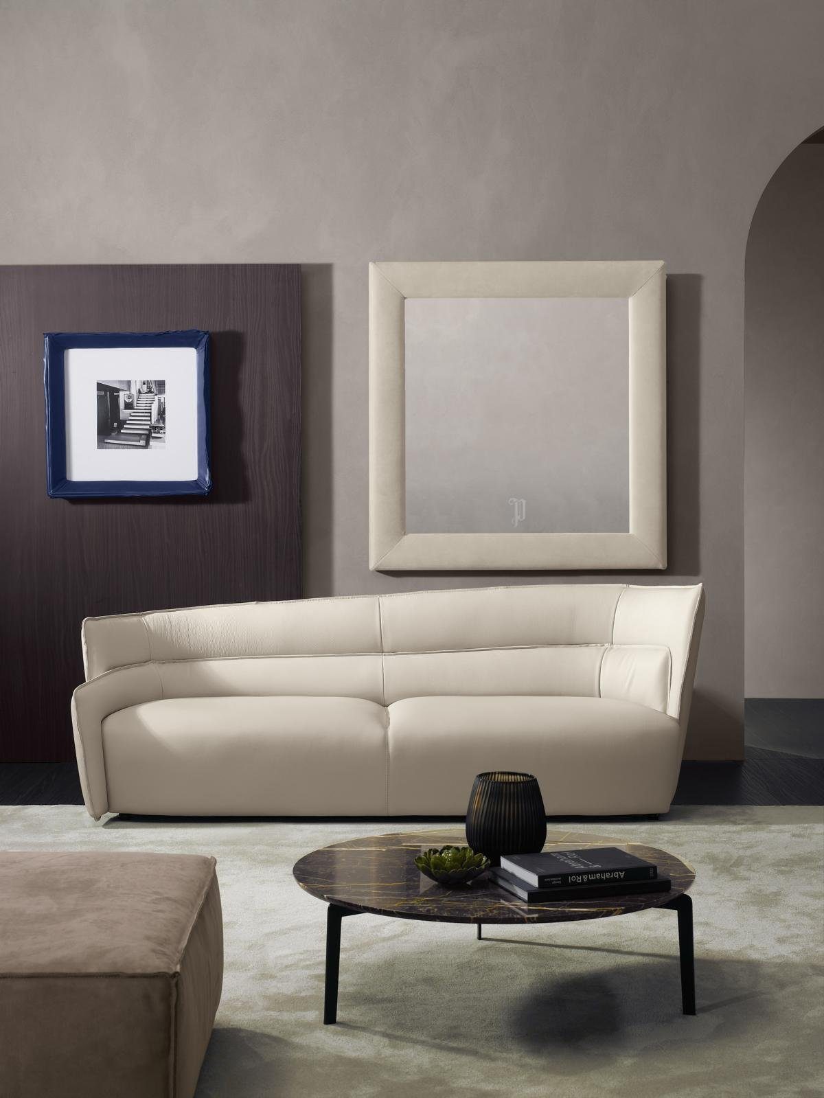 JVmoebel Sofa Sofa 3 Sitz Couch Leder Weiß Wohnzimmer möbel Sofas Couch