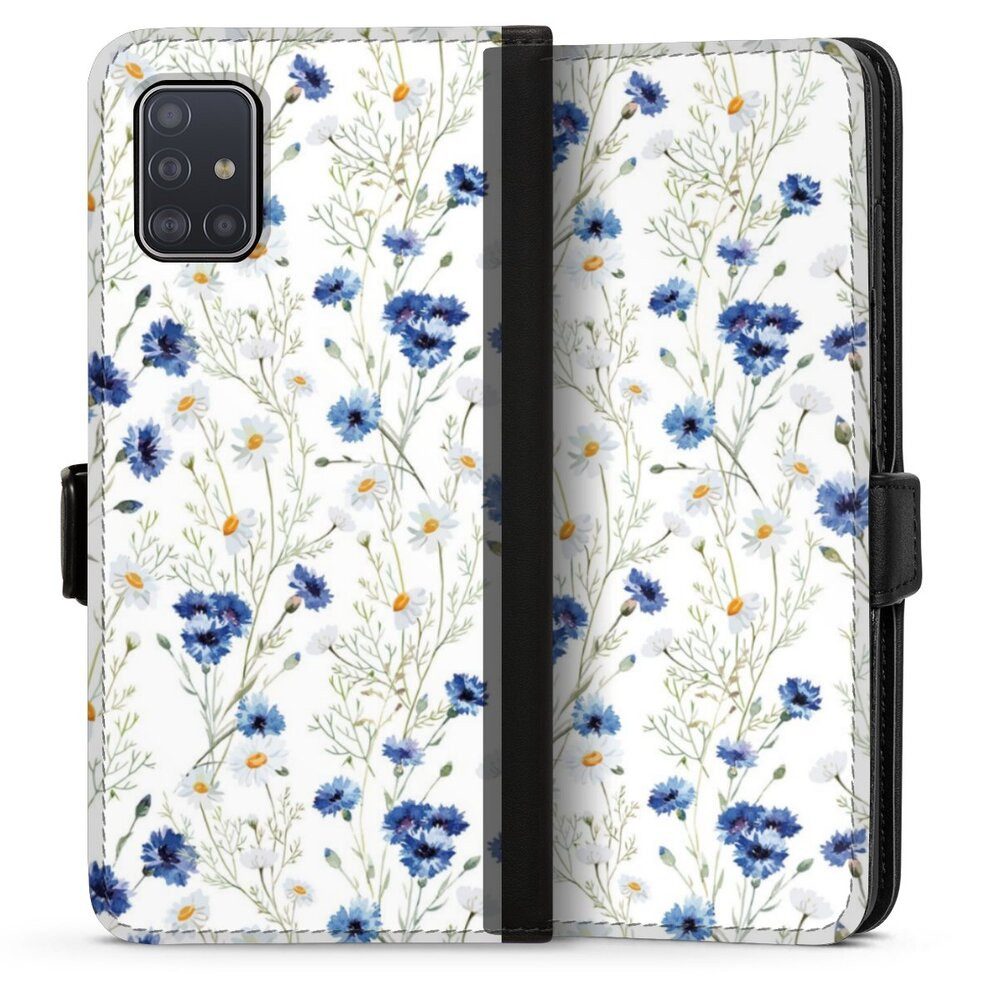 DeinDesign Handyhülle Muster Blume Blumen Flower Pattern 6, Samsung Galaxy A51 Hülle Handy Flip Case Wallet Cover