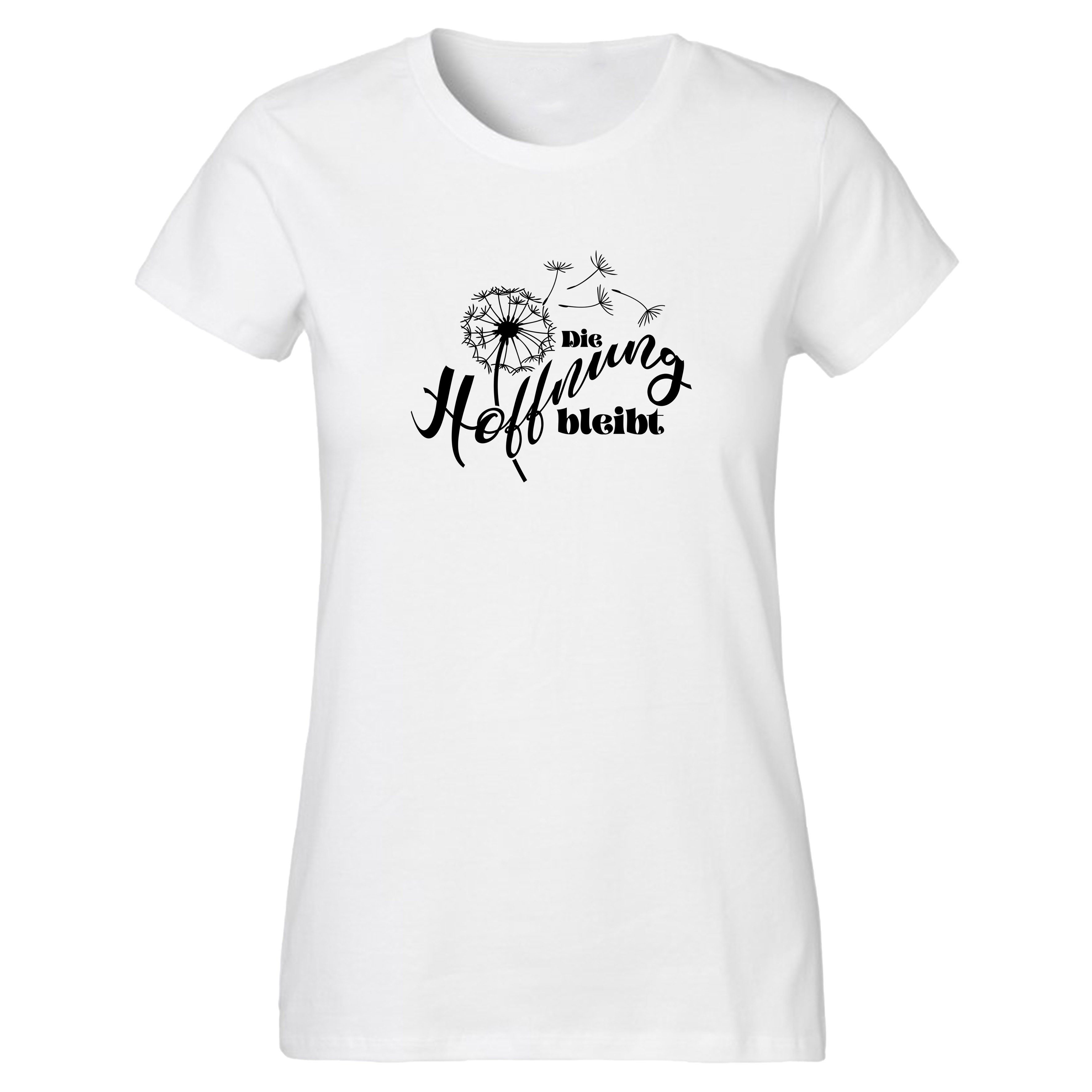 Banco T-Shirt Damen Kurzarm Print - "Die Hoffnung bleibt" Unifarben günstig online kaufen