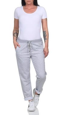 CLEO STYLE Jogginghose Damen Jogginghose 4030 34-38 Hellgrau