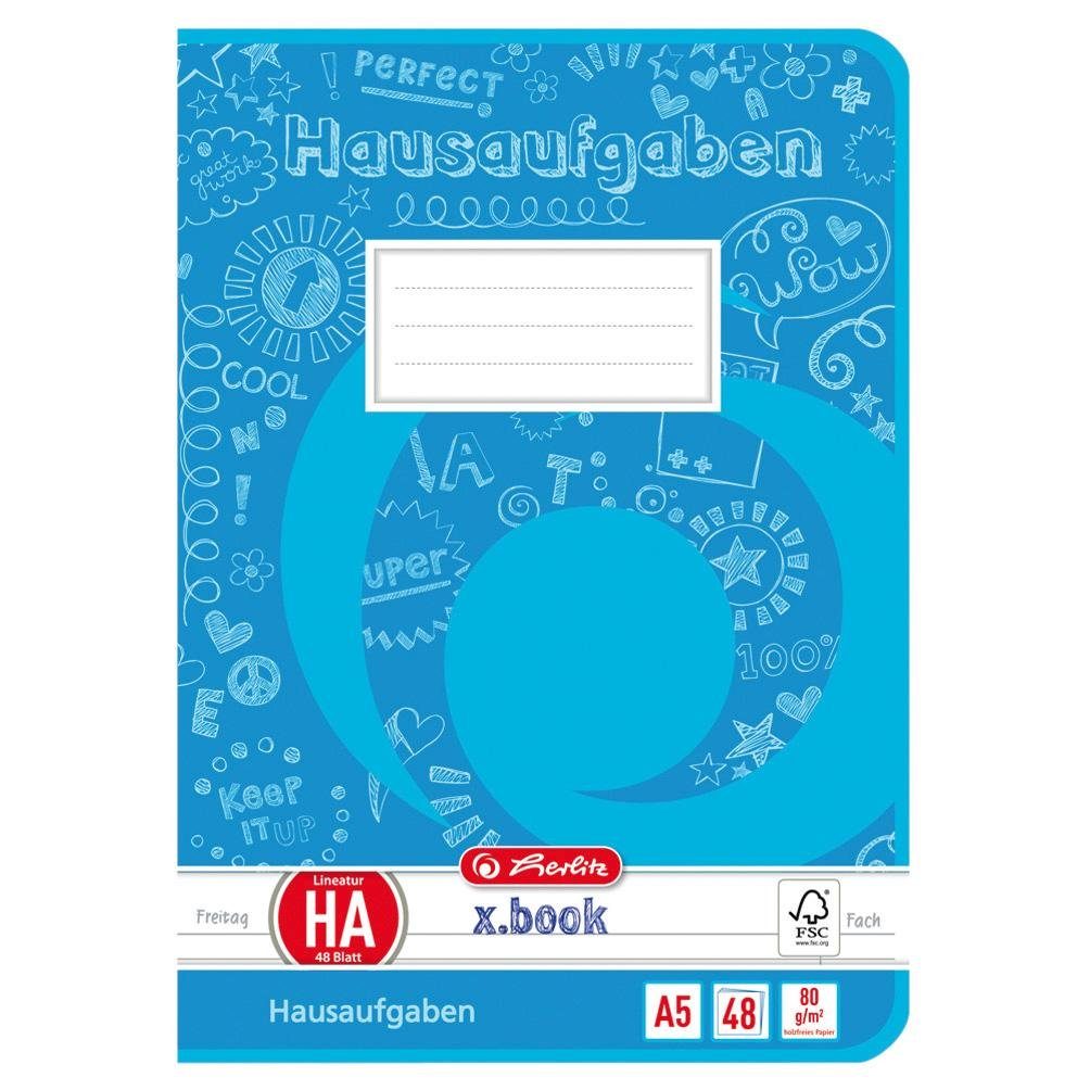 Herlitz Schulheft Herlitz Hausaufgabenheft / DIN A5 / 48 Blatt