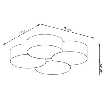 SOLLUX lighting Deckenleuchte CIRCLE, ohne Leuchtmittel, Verteiltes Licht