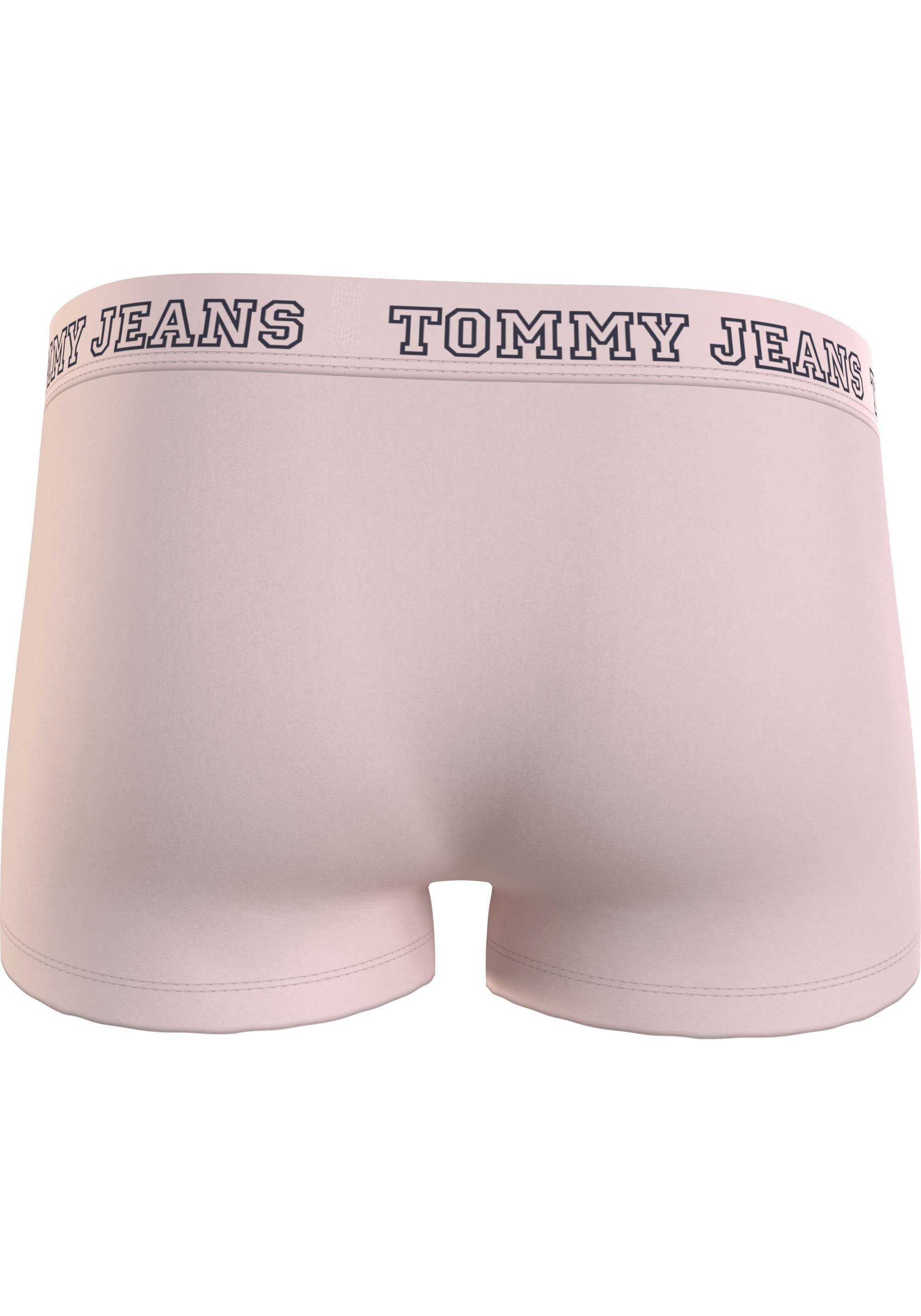 Tommy mit TRUNK 3-St., 3P Twilight-Navy/Faint-Pink/Ultra-Blue 3er-Pack) Tommy Trunk Jeans Hilfiger (Packung, Logo-Elastikbund DTM Underwear