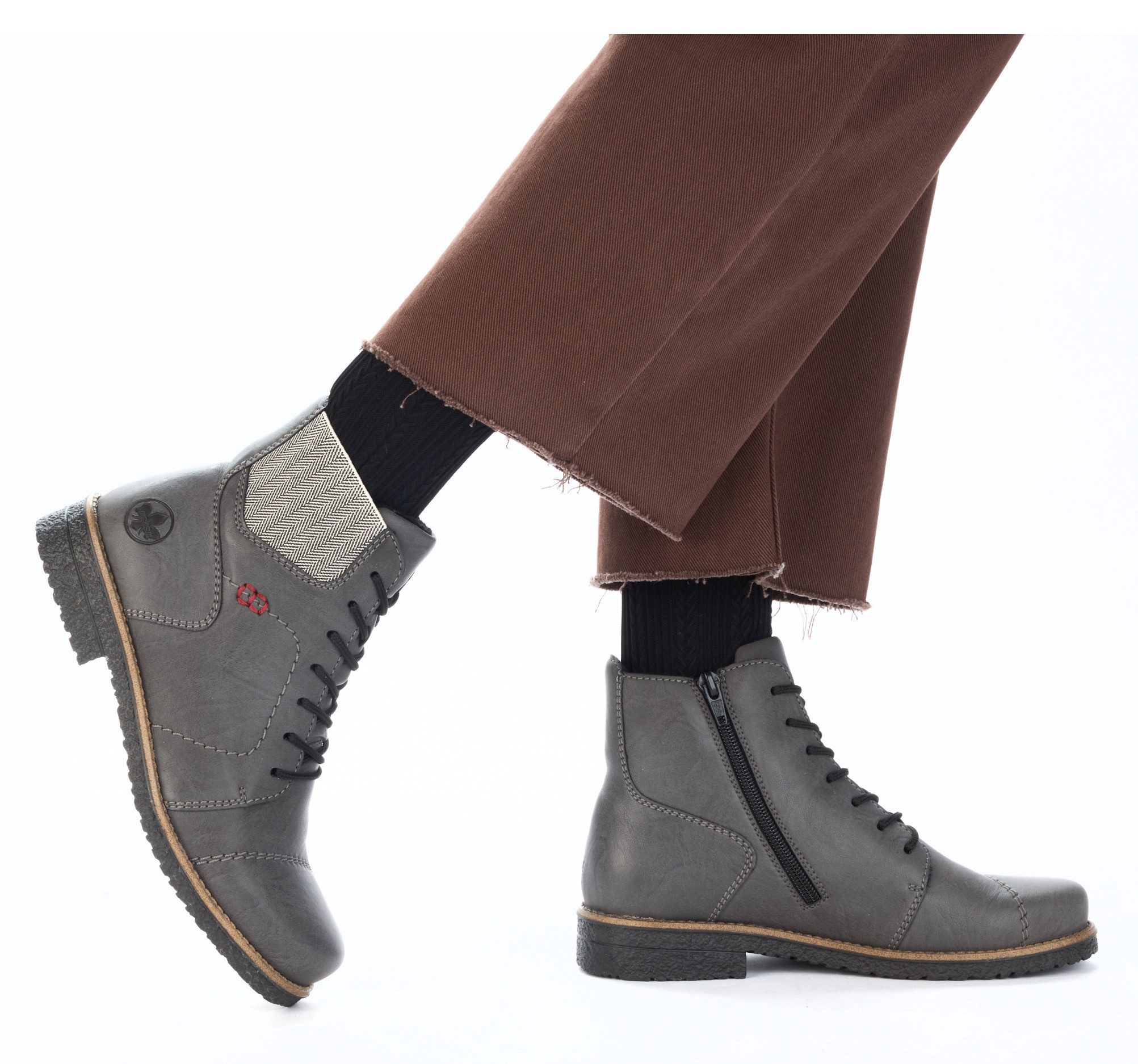 Rieker Schnürstiefelette Schnürboots, Herbststiefelette, Blockabsatz, mit günstig online kaufen