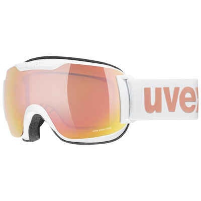 Uvex Skibrille, (1-St), uvex Unisex – Erwachsene, downhill 2000 S CV Skibrille white/rose-orange