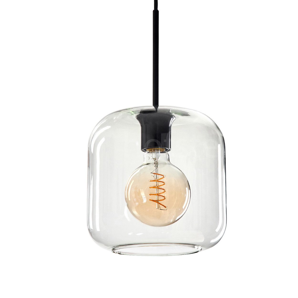 hofstein Hängeleuchte Hängelampe aus Metall/Glas in günstig online kaufen