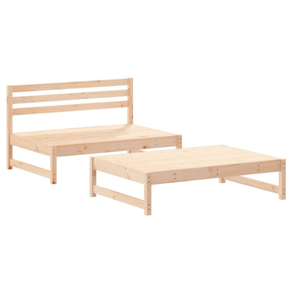 vidaXL Gartenlounge-Set 2-tlg. Garten-Lounge-Set Massivholz Kiefer, (2-tlg)