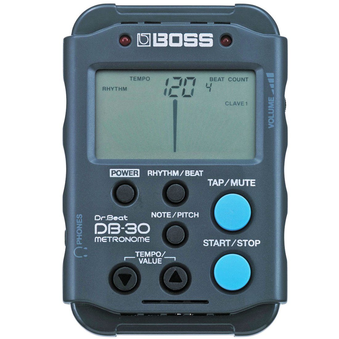 Boss by Roland Metronom Boss Metronom DB-30 Dr Beat mit Schlagzeugstöcken, (mit Drumsticks), Eingebaute Stimmfunktion