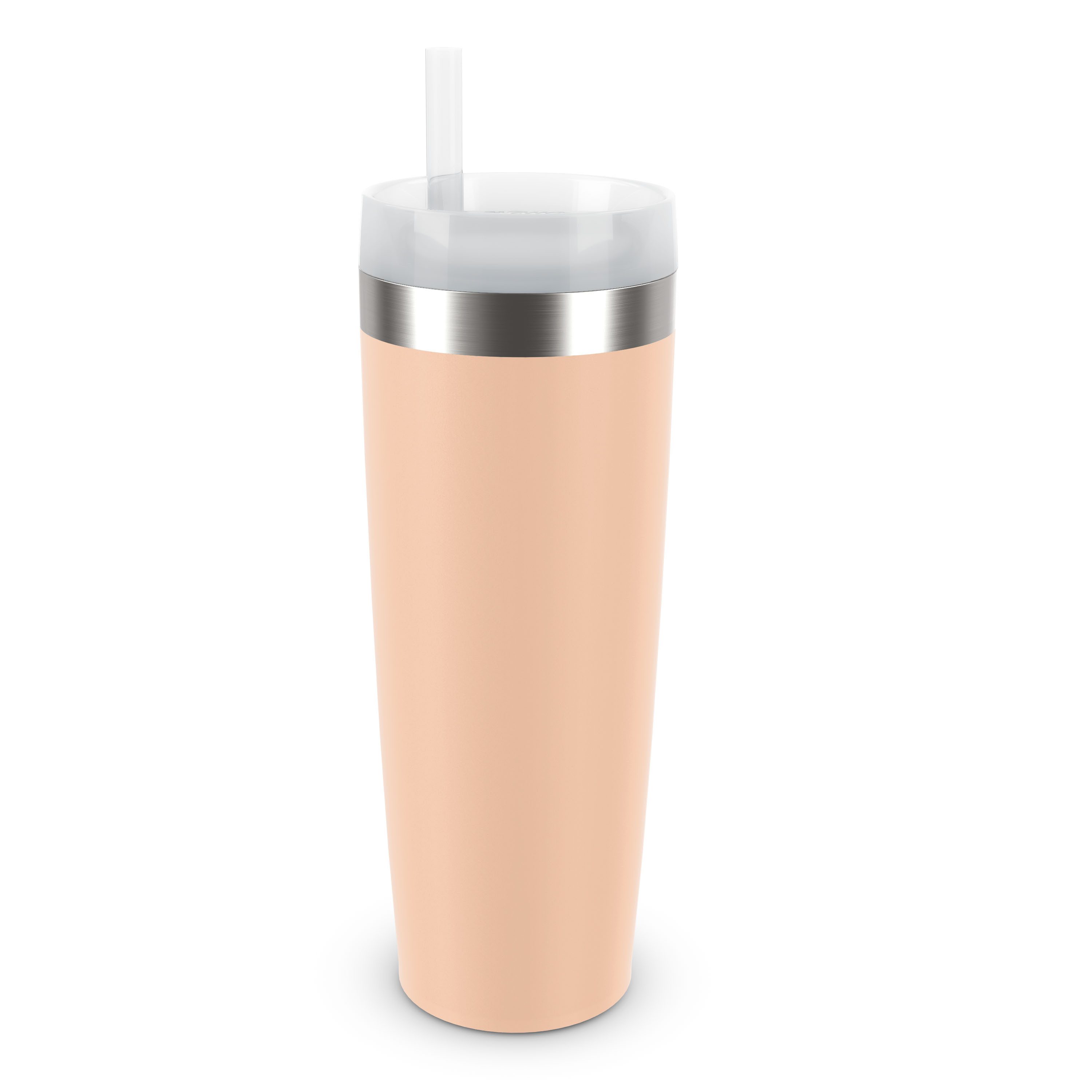 Emsa Trinkflasche Travel Mug Cool³, integrierter Strohhalm, 0,5 L, 12 h kühl (mit Eiswürfeln bis zu 24 h)