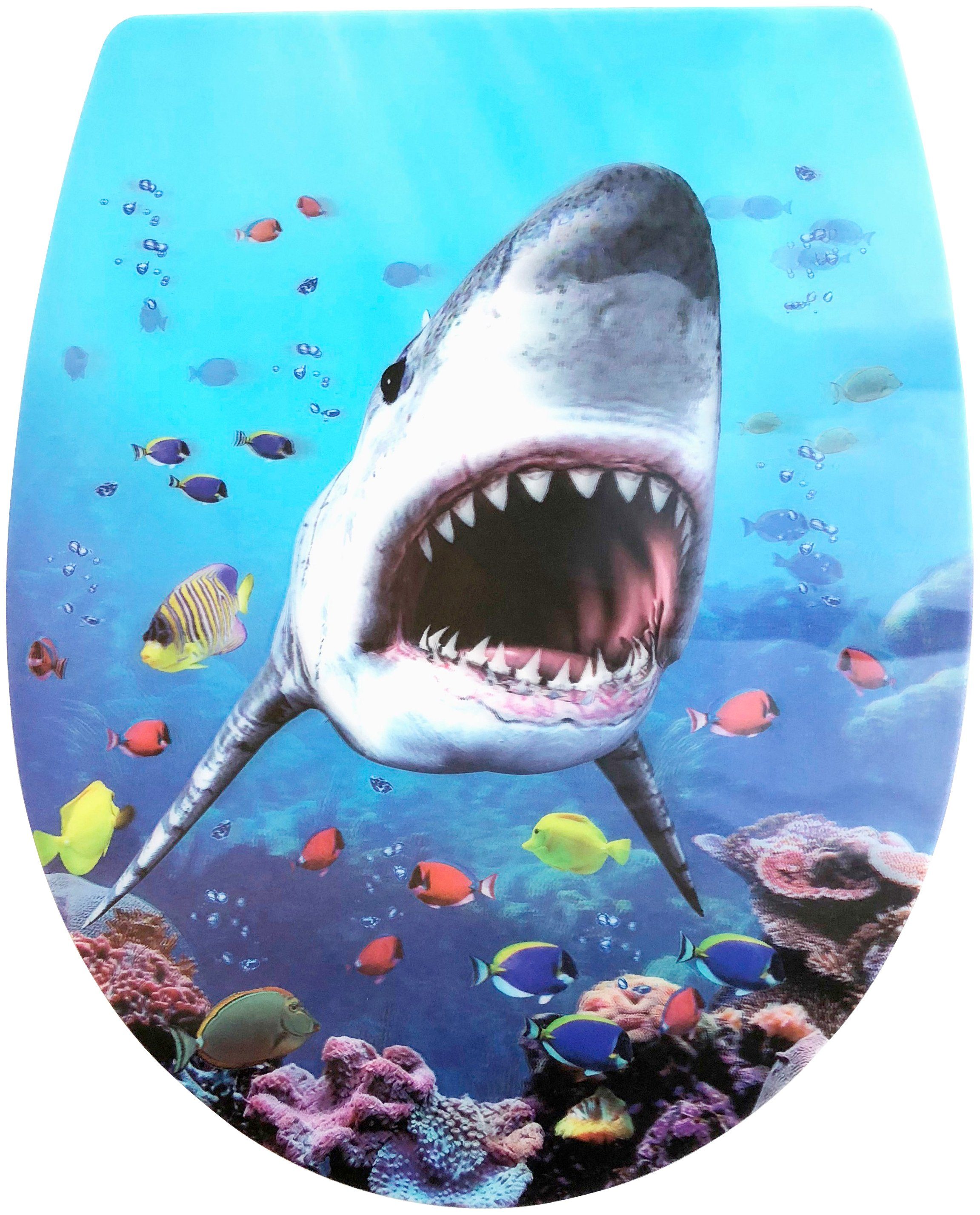 ADOB WC-Sitz 3 D Hai, Absenkautomatik, abnehmbar günstig online kaufen