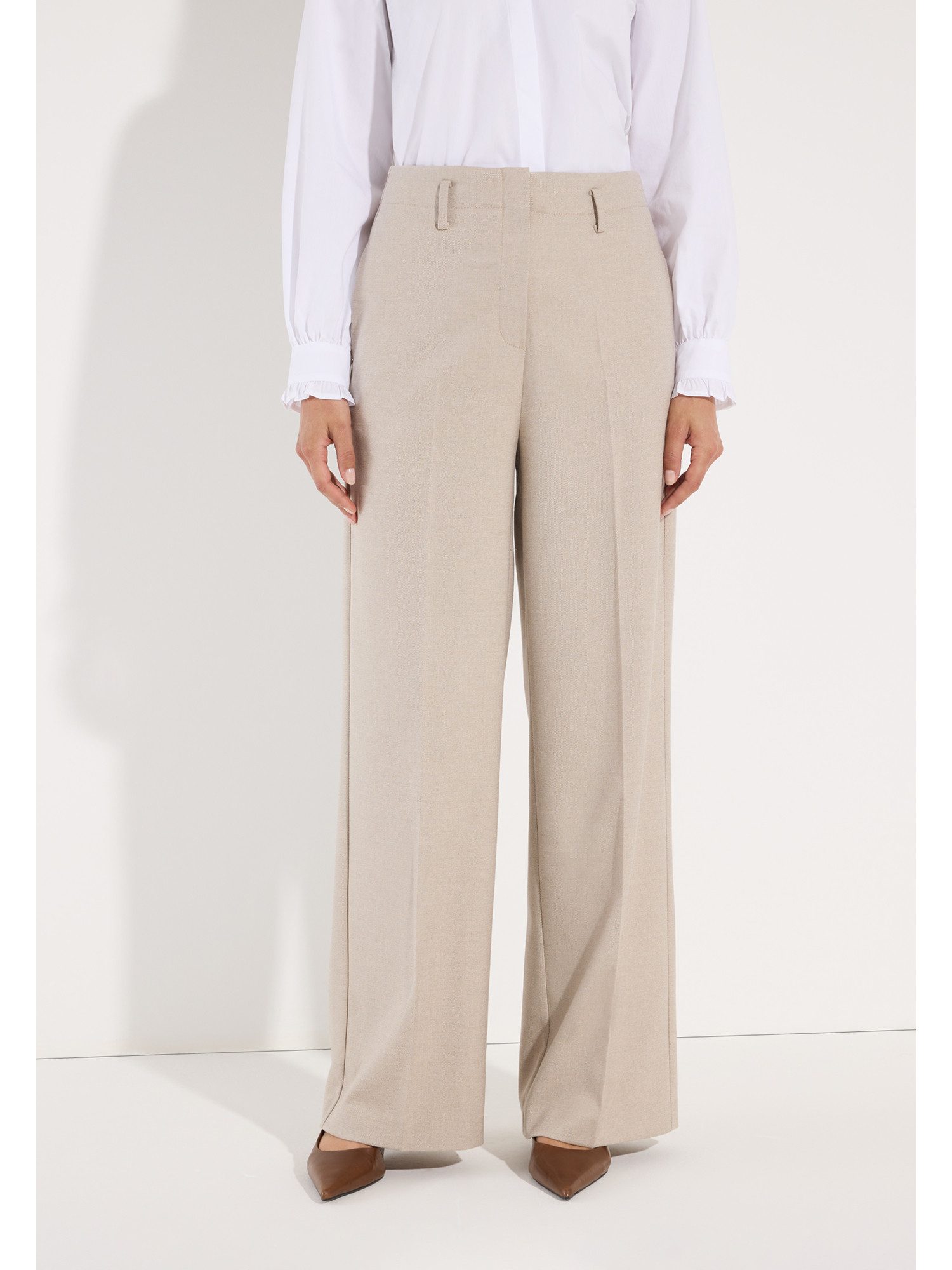 Stoffhose elegante, weite Businesshose