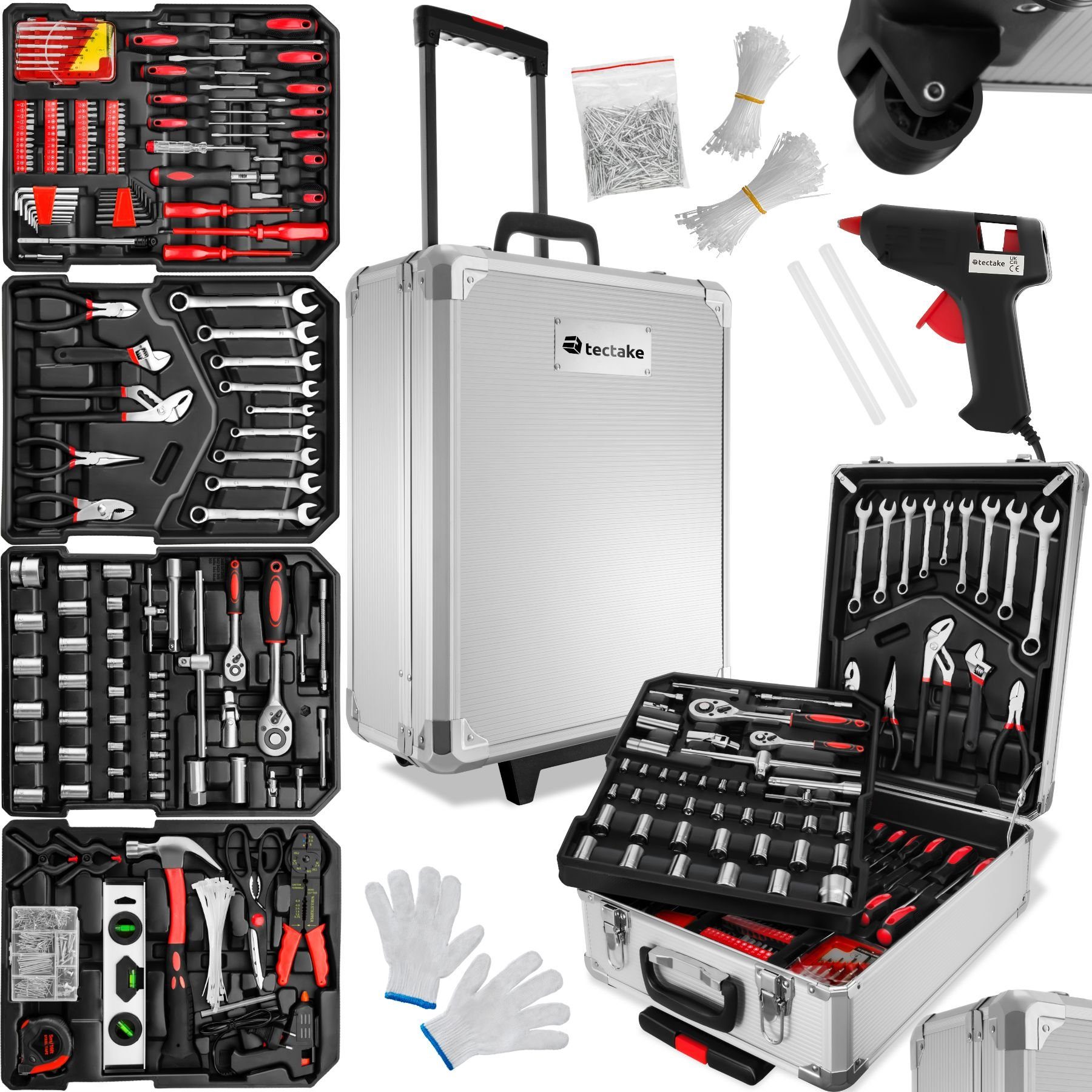 tectake Werkzeugkoffer, 599-teilig