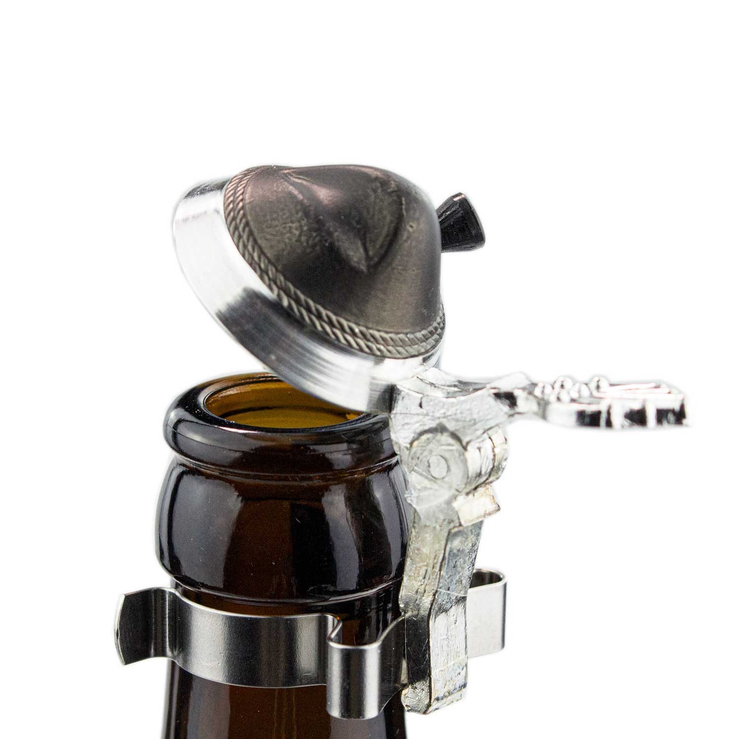 Bavariashop Universaldeckel Bierflaschen Zinndeckel "Hut"