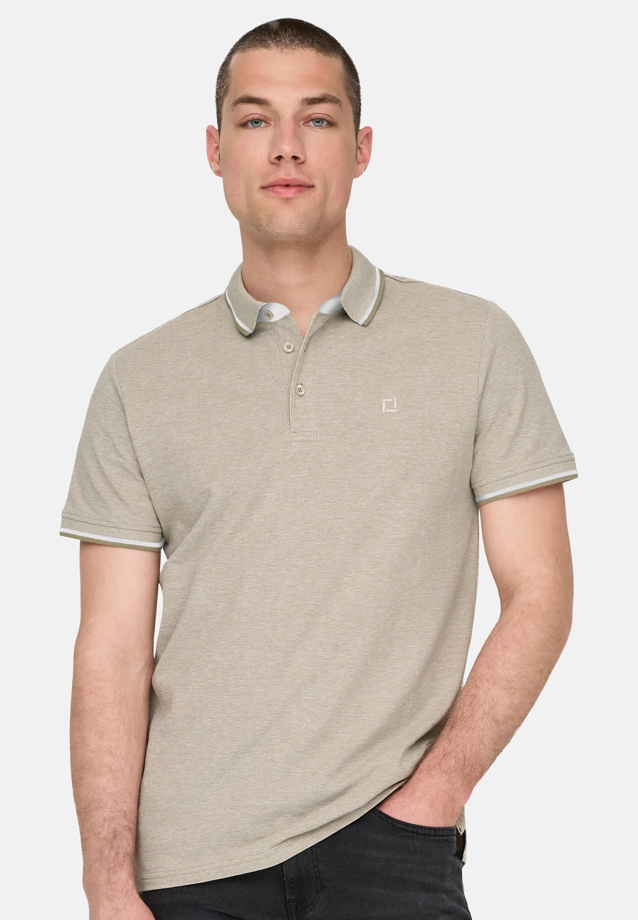 ONLY & SONS Poloshirt 2er Pack Onsefletcher (Spar-Set, 2-tlg) Poloshirt - Baumwolle - Atmungsaktiv - Hochwertiger Piqué-Stoff