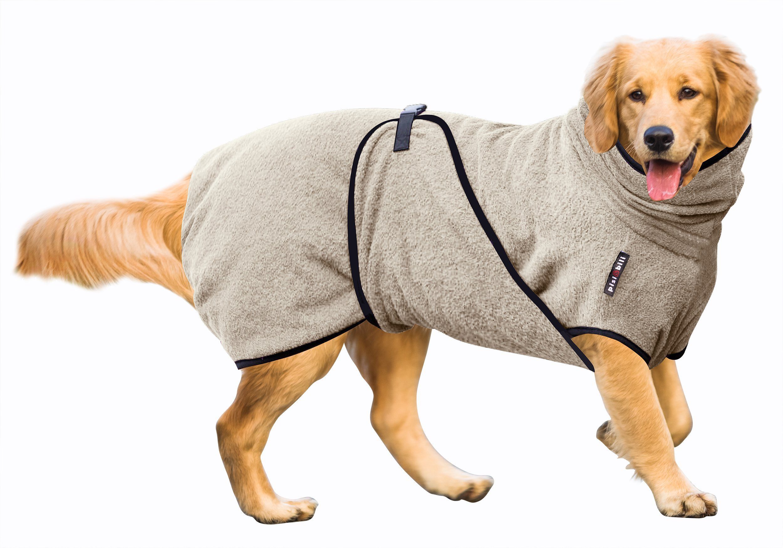 Pisi & Bili Hundebademantel 100% Baumwolle Hundebademantel, Wintermäntel, zum Trocknen