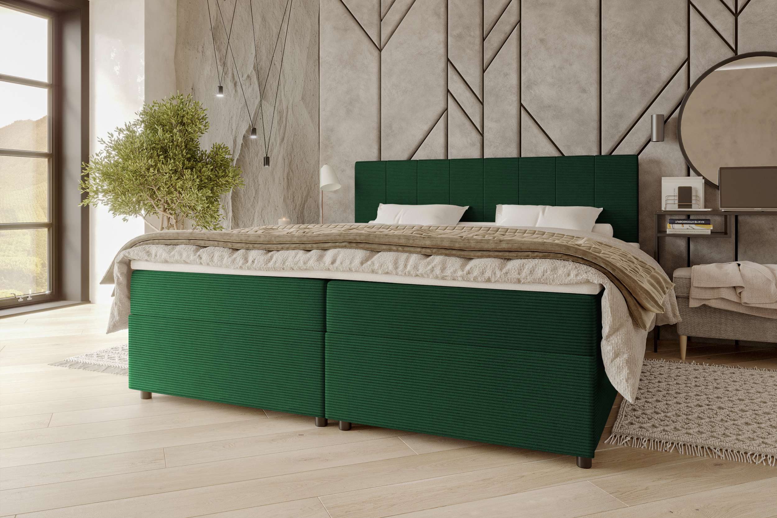 99rooms Boxspringbett Kira (Schlafzimmerbett, Bett), 140/160/180x200 günstig online kaufen