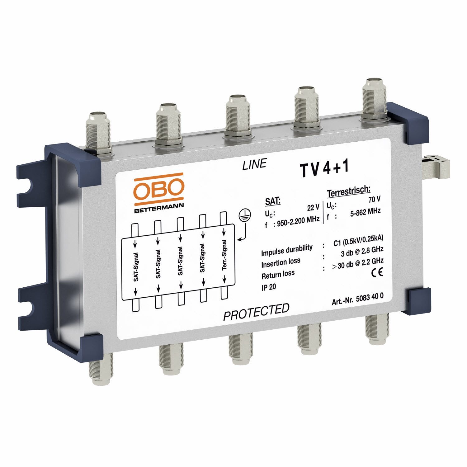 Sicherheitsrelais Überspannungsschutzgerät für Sat-Technik 70V