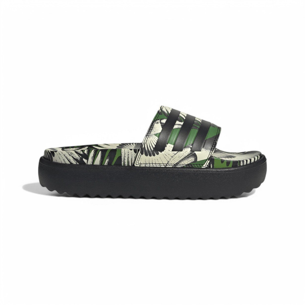 adidas Performance Adilette Platform schwarz/grün Damen - 1 Paar Badeschuh günstig online kaufen