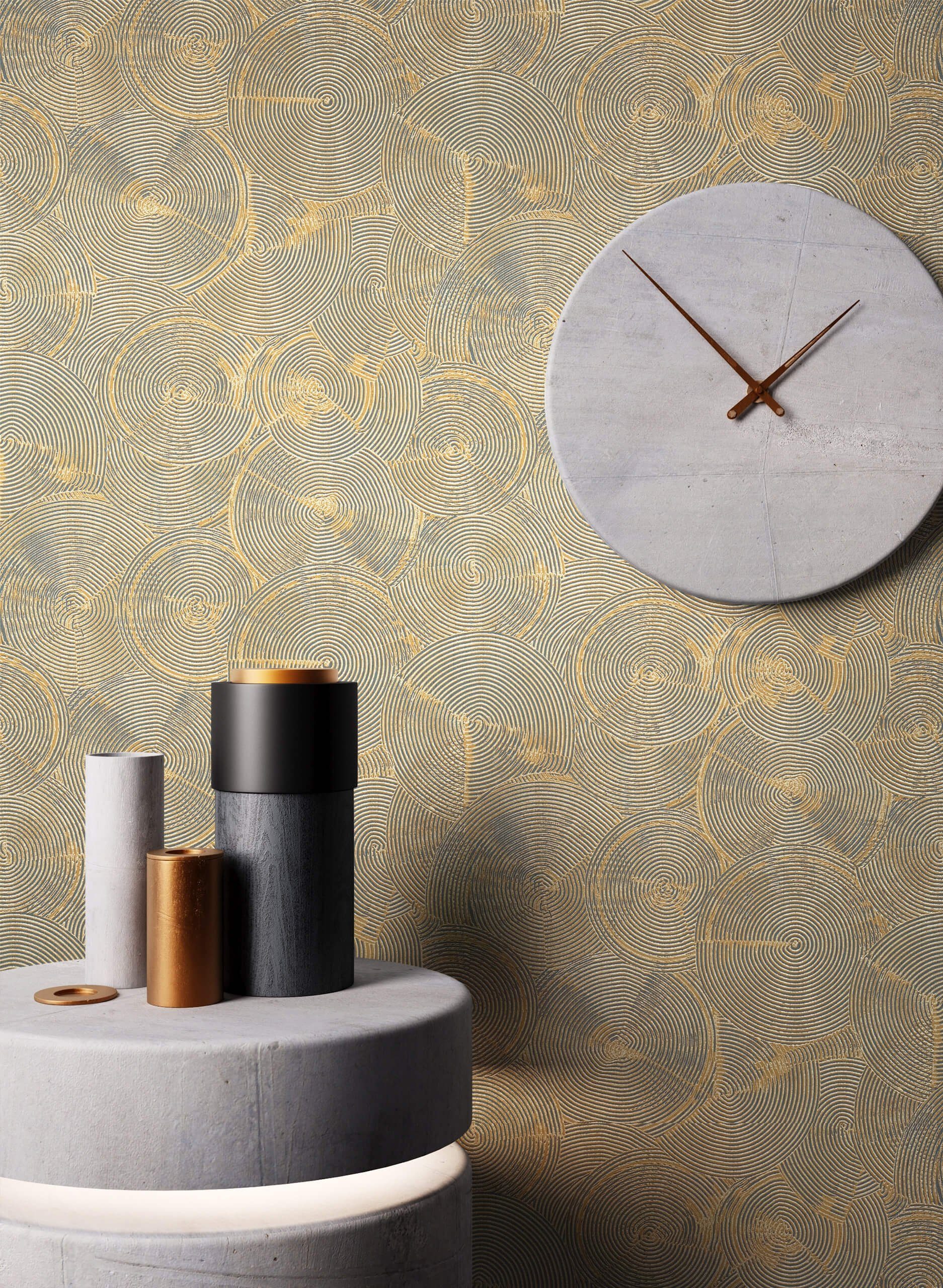 Newroom Vliestapete, Beige Tapete Ethno Glänzend günstig online kaufen
