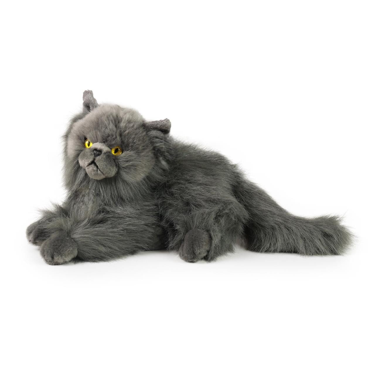 Teddys Rothenburg Kuscheltier Perserkatze 30 cm liegend grau Plüschkatze Plüschtier
