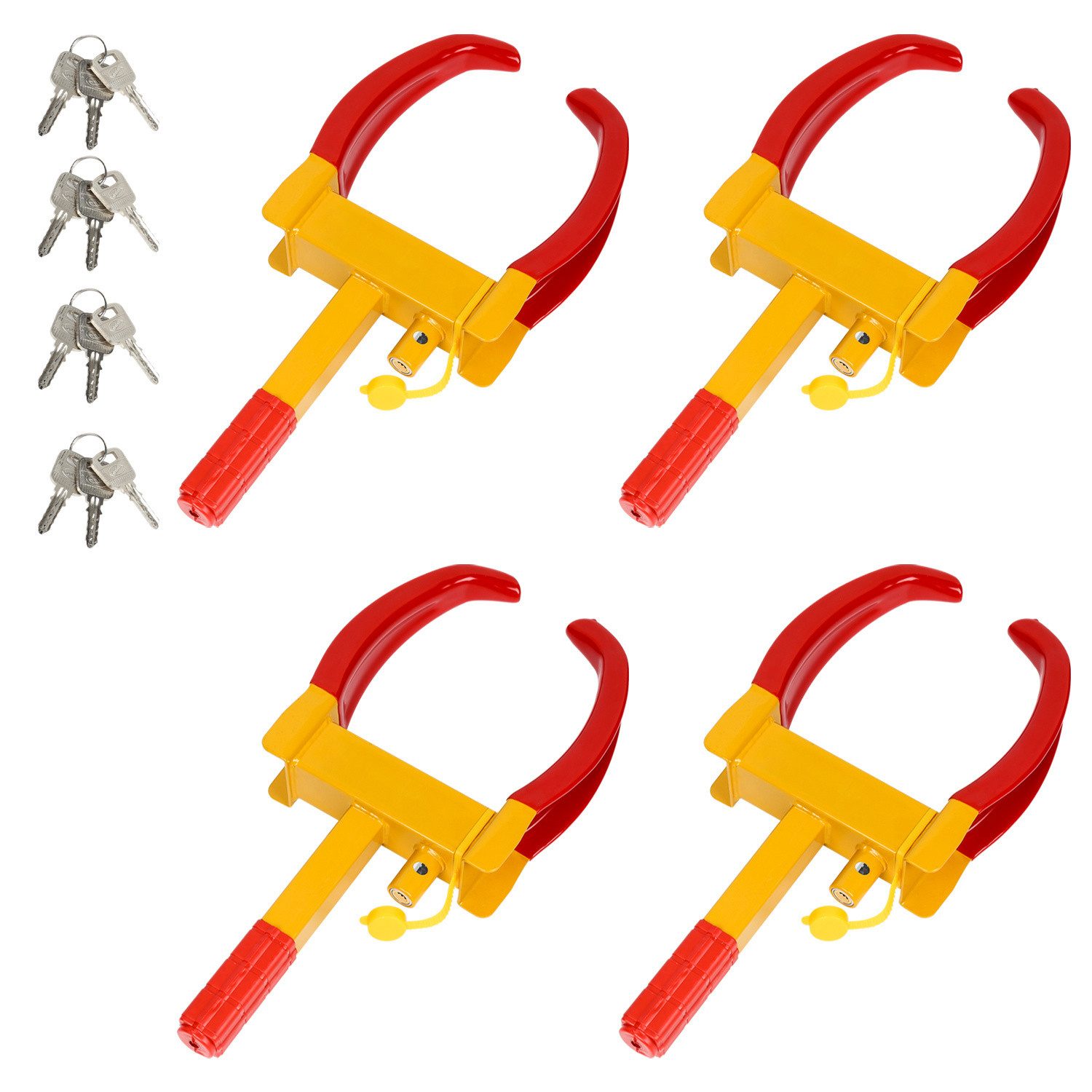 Clanmacy Radkralle 4X Parkkralle für Auto & Anhänger – mechanische Wegfahrsperre