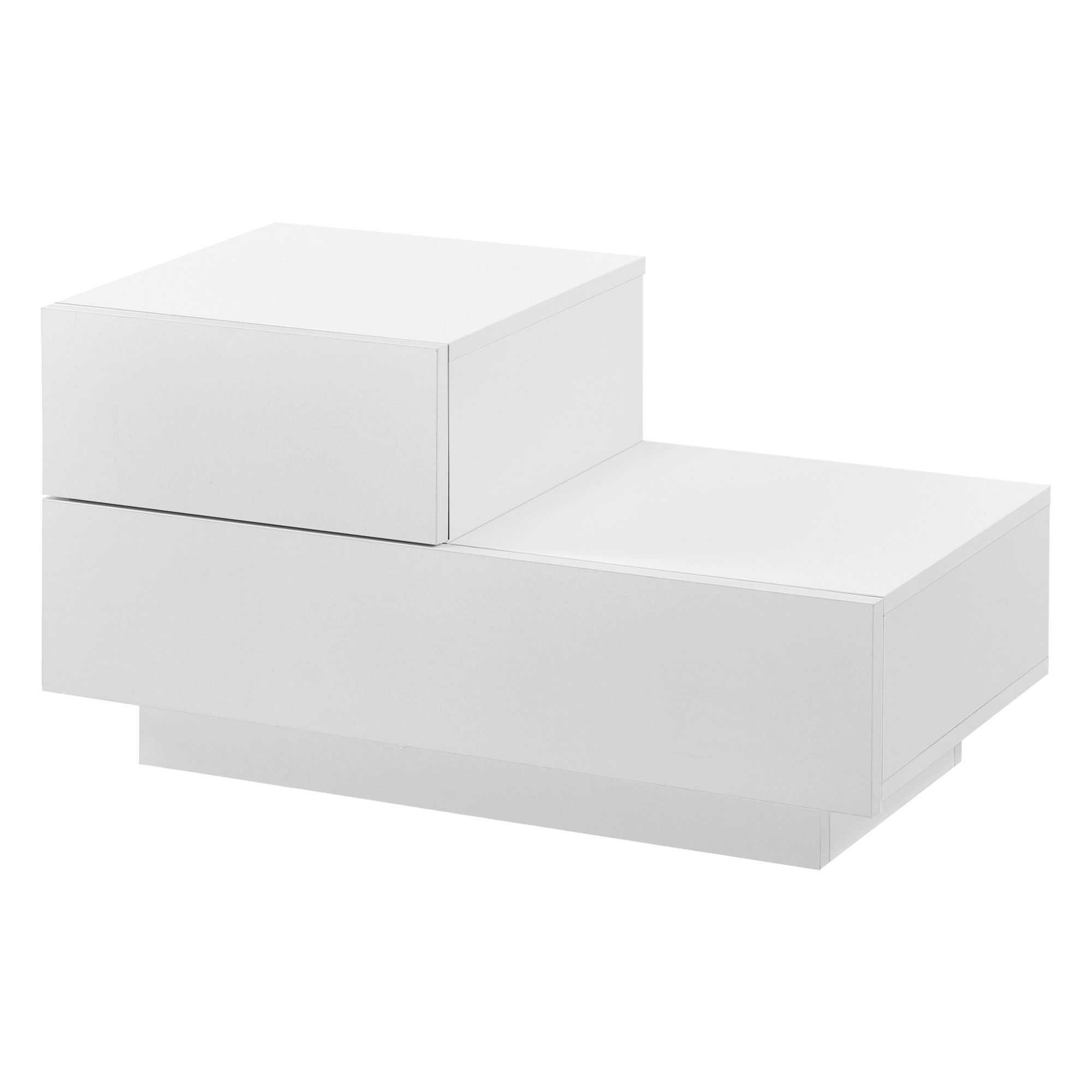 en.casa Nachttisch, »Sebokeng« Nachtschrank mit 2 Schubladen Weiß, matt günstig online kaufen