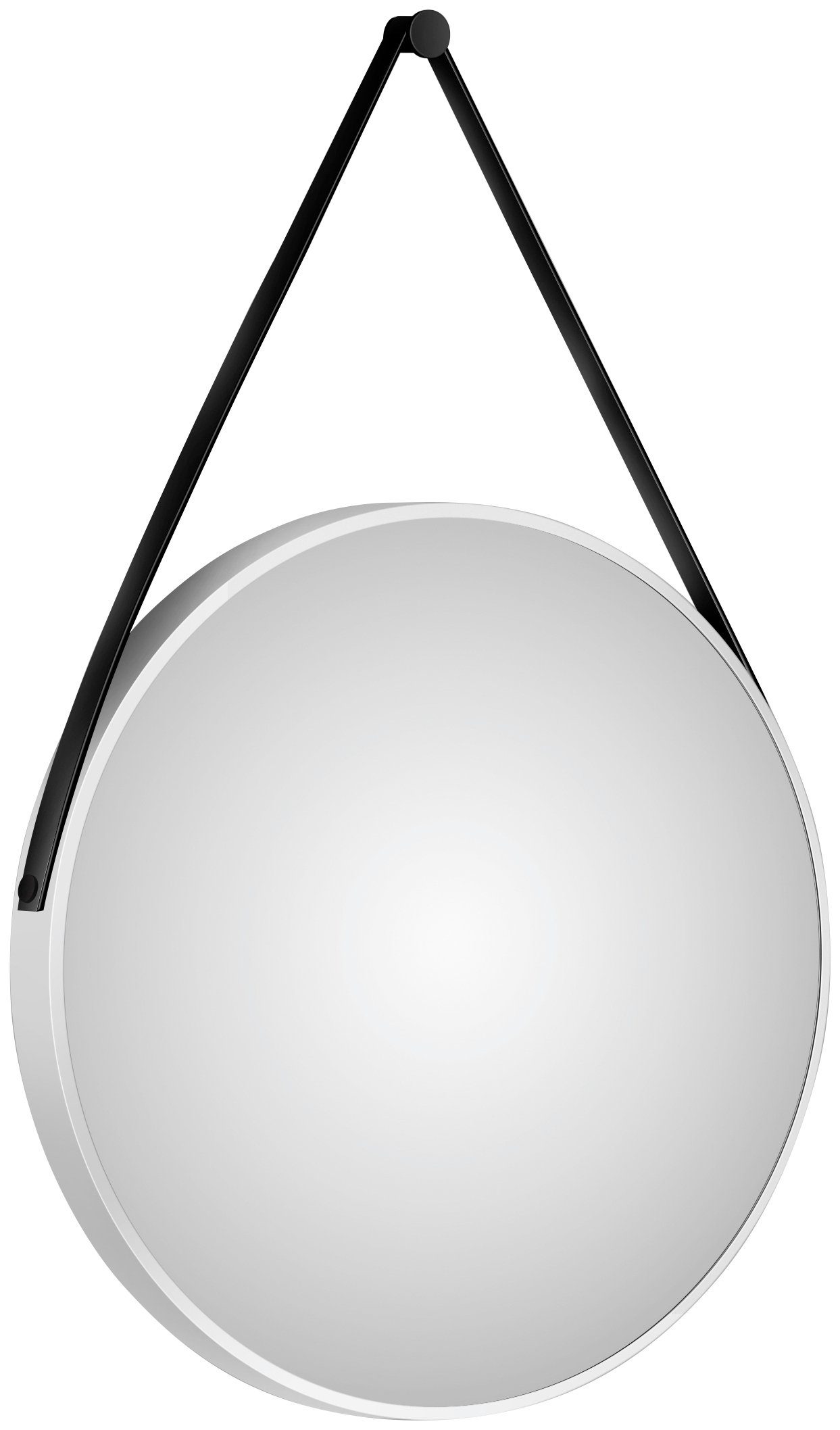 cm mit matt Spiegel 80 weiß dekorativer Aluminiumrahmen, Ø Talos Wandspiegel, runder