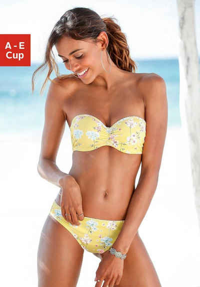 Sunseeker Bügel-Bandeau-Bikini-Top Ditsy, mit Häkelkante