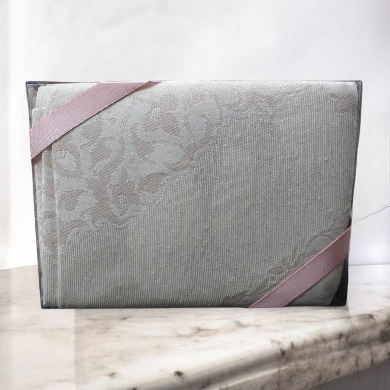 Aymasal Läufer Geschenkset 4 tlg. Gebetsset mit Teppich, Tesbih, Koran-Juz und Hijab, 4-teilig; farblich abgestimmt; für Gebet und als Geschenk