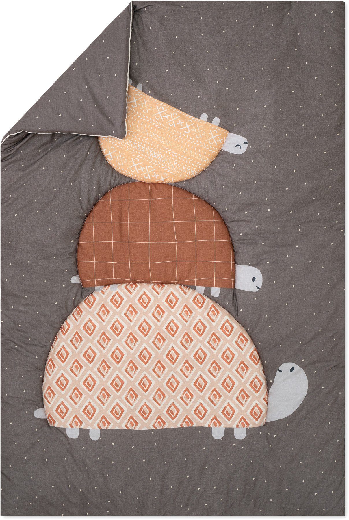 Krabbeldecke Organic, Turtles, Julius Zöllner, Made in Germany bunt