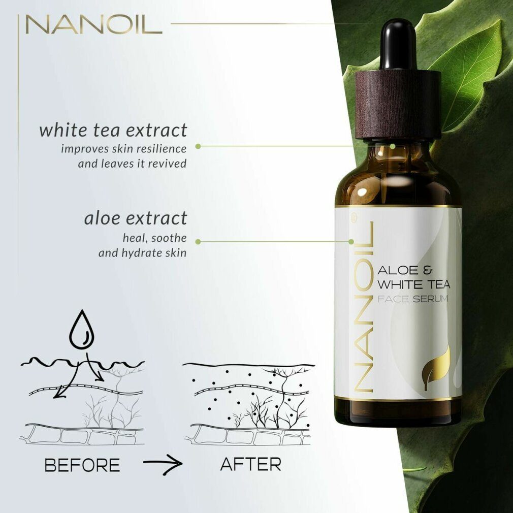 Nanoil Gesichtspflege Nanolash Face Serum Aloe y White Tea 50ml