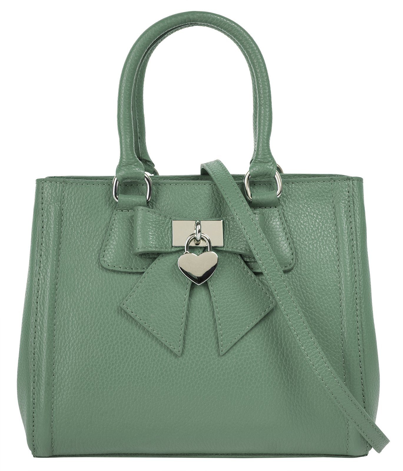 Cluty Henkeltasche CLUTY Damen SOLCUORE echt Leder, Made in Italy, echt Leder, Made in Italy