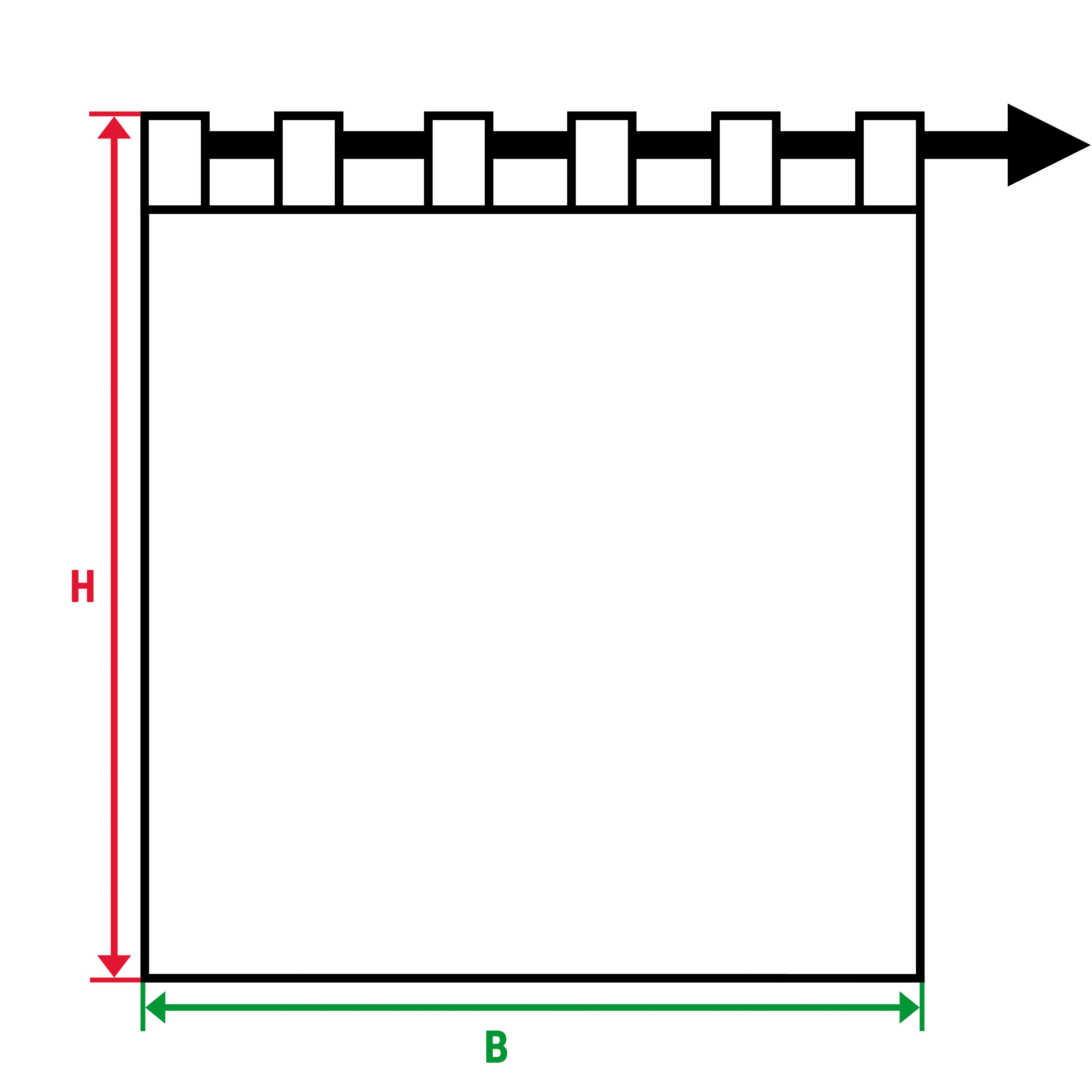 ELBERSDRUCKE, Schlaufen Gardine Karo-Voile, weiß (1 St), halbtransparent, Voile