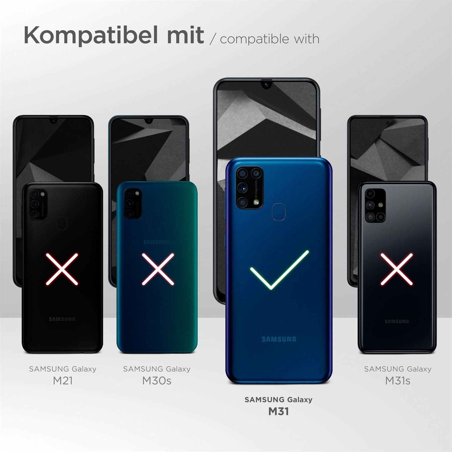 ONEFLOW Handyhülle für Samsung Galaxy M31 Hülle Dünn SlimShield Pro Rot 6,4 Zoll, Backcover TPU Case Handyhülle minimalistisch Schutzhülle Erhöhter Rand