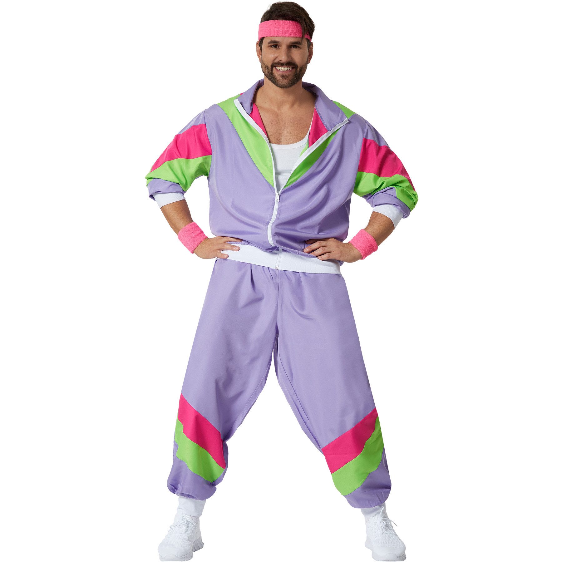 dressforfun Kostüm Herrenkostüm, Jacke und Hose im typischen Look der 80er und 90er Jahre.