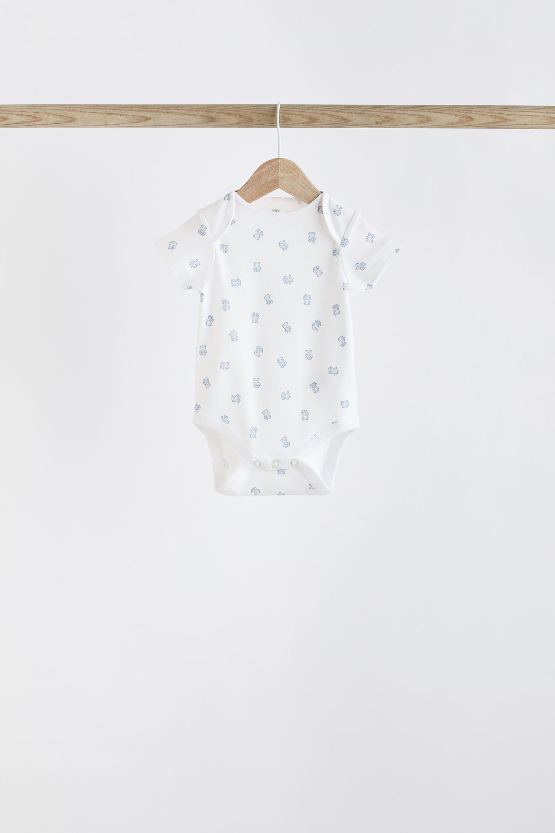 Next Kurzarmbody Kurzärmelige Baby-Bodys mit Bärendesign, 5er-Pack (5-tlg)