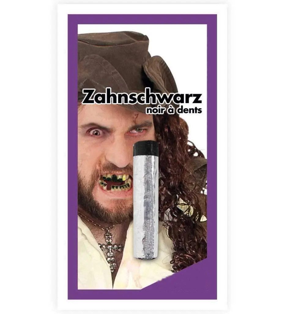 Fries Schminkstift Zahnschwarz Hexen Stift schwarz Schminke Karneval Fasching Halloween