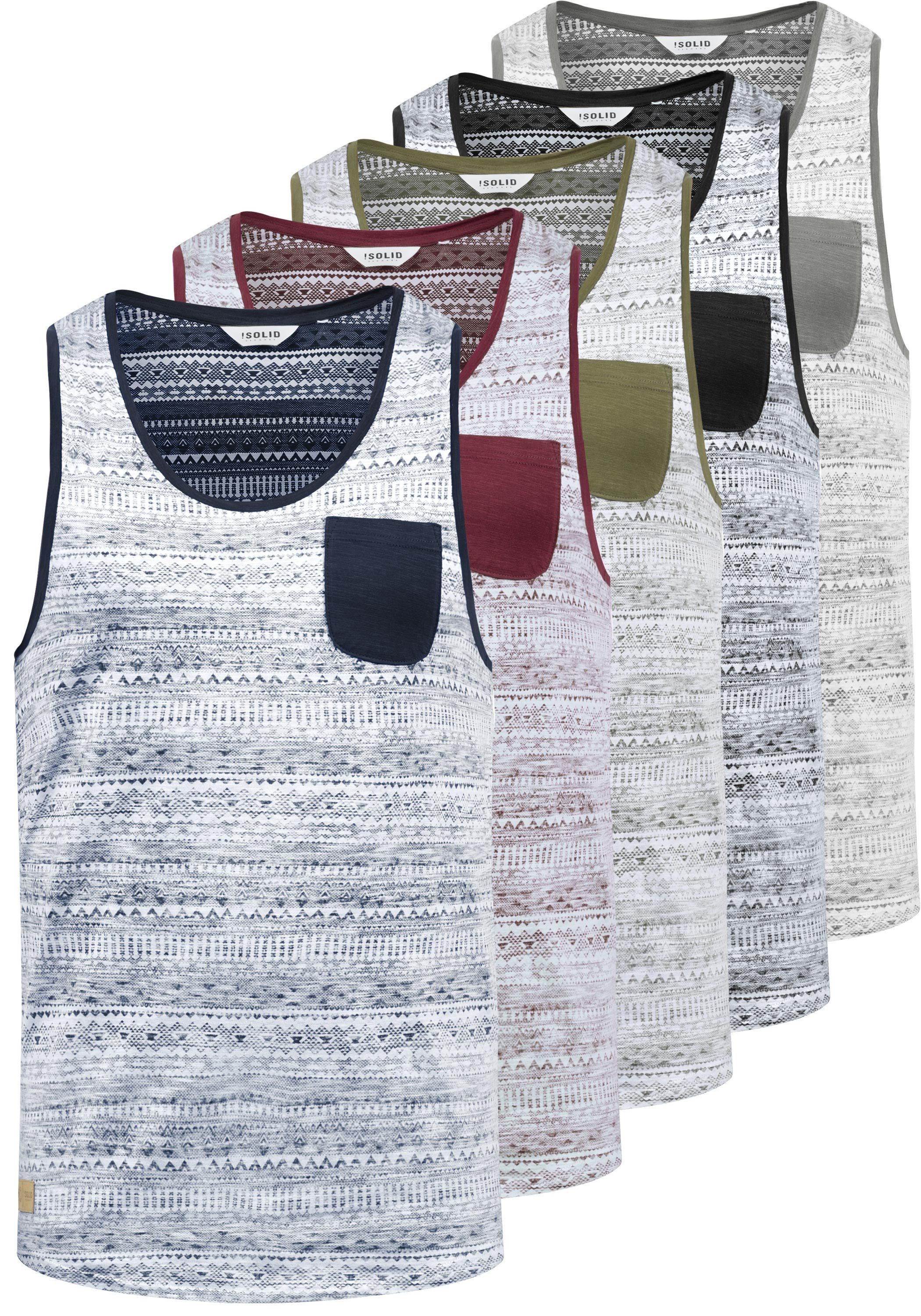 !Solid Tanktop SDImbre Ärmelloses Shirt mit Inka Print